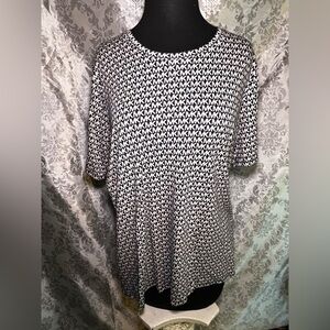 MICHAEL Michael Kors Monogram Blue and White Tee